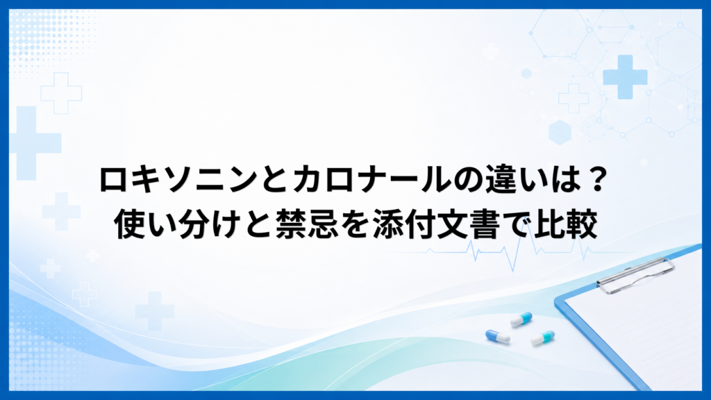 ロキソニンとカロナールの違いは？使い分けと禁忌を添付文書で比較
